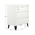 Komód, fehér, BOGAN NEW 3S70