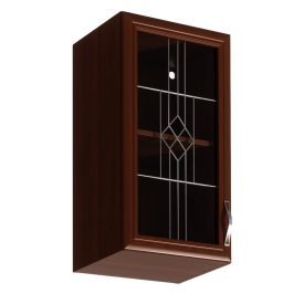 SICILIA G40S felső vitrines szekrény-balos/dió