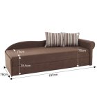 AGA D nyitható kanapé-jobbos - barna