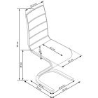 K194 szék – fekete / fehér / króm