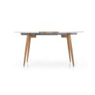 Edward bővíthető étkezőasztal – fehér / mézes tölgy