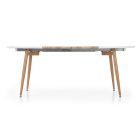 Edward bővíthető étkezőasztal – fehér / mézes tölgy