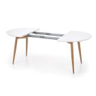 Edward bővíthető étkezőasztal – fehér / mézes tölgy