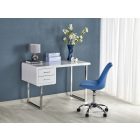 B30 íróasztal – fehér / króm