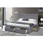 Betina 160 ágy fiókokkal – szürke