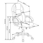 Barton forgószék – fekete / fehér