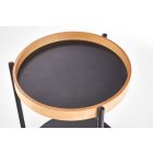 Rolo lerakóasztal – természetes tölgy / fekete