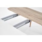 Edward bővíthető étkezőasztal – fehér / san remo tölgy