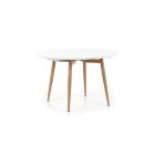 Edward bővíthető étkezőasztal – fehér / san remo tölgy