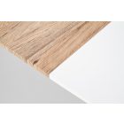 Caliber bővíthatő étkezőasztal – fehér matt / san remo tölgy