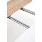 Caliber bővíthatő étkezőasztal – fehér matt / san remo tölgy