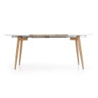 Caliber bővíthatő étkezőasztal – fehér matt / san remo tölgy