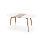 Caliber bővíthatő étkezőasztal – fehér matt / san remo tölgy