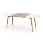 Caliber bővíthatő étkezőasztal – fehér matt / san remo tölgy