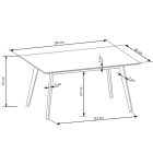 Cordoba étkezőszett (asztal + 4 szék) – világos tölgy / mokkabarna