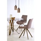 Lungo kerek étkezőasztal – barna / antik arany