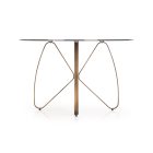 Lungo kerek étkezőasztal – barna / antik arany