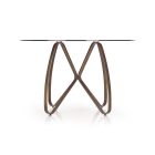 Lungo kerek étkezőasztal – barna / antik arany