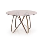 Lungo kerek étkezőasztal – barna / antik arany