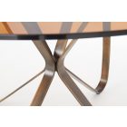 Lungo kerek étkezőasztal – barna / antik arany