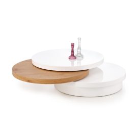 Michelle dohányzóasztal – fehér / arany tölgy