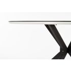 Avelar kerek étkezőasztal – fekete / fehér