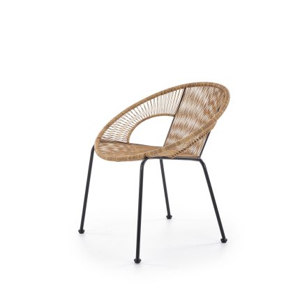 BARI rattan pihenőszék, szín: természetes rattan/fekete