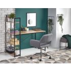 Narvik B1 polcos íróasztal – fekete / sonoma tölgy