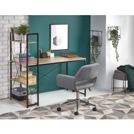 Narvik B1 polcos íróasztal – fekete / sonoma tölgy