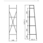 NARVIK REG-1 polcos szekrény, szín: fekete/sonoma tölgy