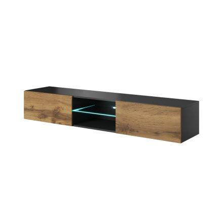 LIVO RTV-180W függő TV szekrény, szín: antracit/wotan tölgy