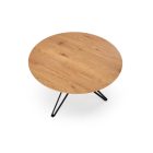 Pixel 2 kerek étkezőasztal – arany tölgy / fekete
