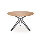 Pixel 2 kerek étkezőasztal – arany tölgy / fekete