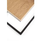 Nisa lerakóasztal – arany tölgy / fekete