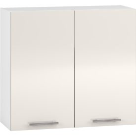 VENTO G-80/72 fali szekrény, szín: fehér/fényes bézs