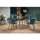 Embos kerek étkezőasztal – fekete / arany