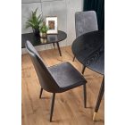 Embos kerek étkezőasztal – fekete / arany