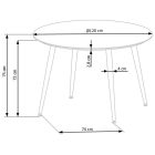 Embos kerek étkezőasztal – fekete / arany