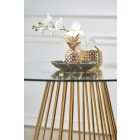 Liverpool kerek étkezőasztal – átlátszó / arany