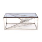 Infinity dohányzóasztal – füst üveg / ezüst