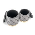 Polly tárolós puff szett (2 db) – szürke / arany