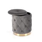 Polly tárolós puff szett (2 db) – szürke / arany