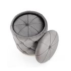 Polly tárolós puff szett (2 db) – szürke / arany