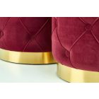 Polly tárolós puff szett (2 db) – bordó / arany