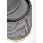 Monty tárolós puff szett (2 db) – szürke / arany