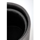 Monty tárolós puff szett (2 db) – szürke / arany