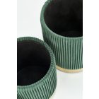 Monty tárolós puff szett (2 db) – sötétzöld / arany