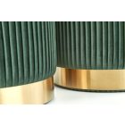 Monty tárolós puff szett (2 db) – sötétzöld / arany