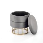 MINTY puff tároló funkcióval, szín: szürke/arany