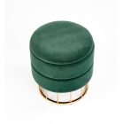 Minty tárolós puff – sötétzöld / arany